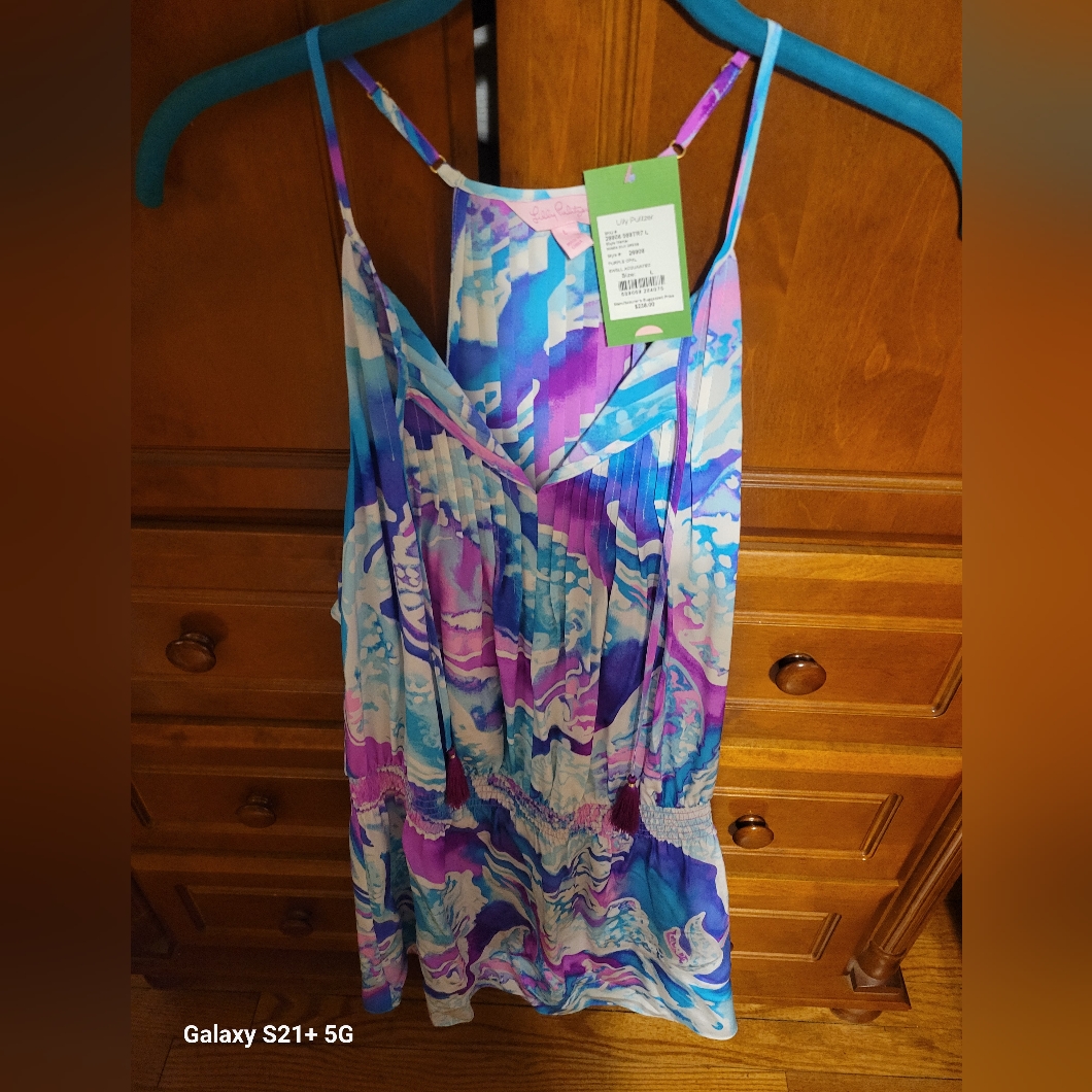 Lilly Pulitzer Blue And Pink Mini Dress